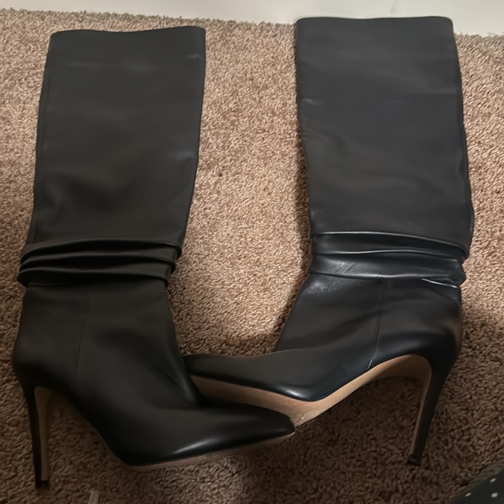 Vince Camuto Leather knee high stiletto boots - Picture 2 of 5